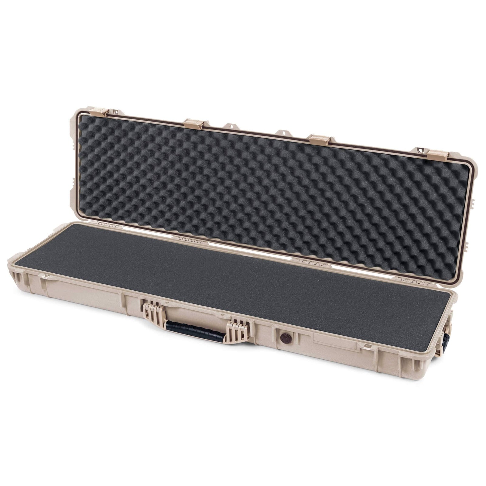 Pelican 1750 Protector Long Case, Desert Tan (Gen2) Solid Foam with Convoluted Lid Foam ColorCase 017500-0002-310-310