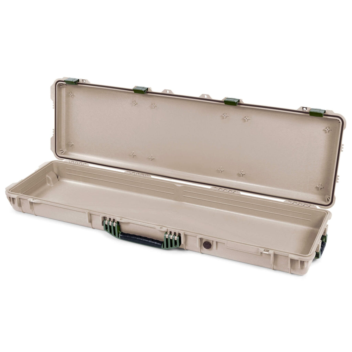 Pelican 1750 Protector Long Case, Desert Tan with OD Green Handles &amp; Latches (Gen2) None (Case Only) ColorCase 017500-0000-310-130