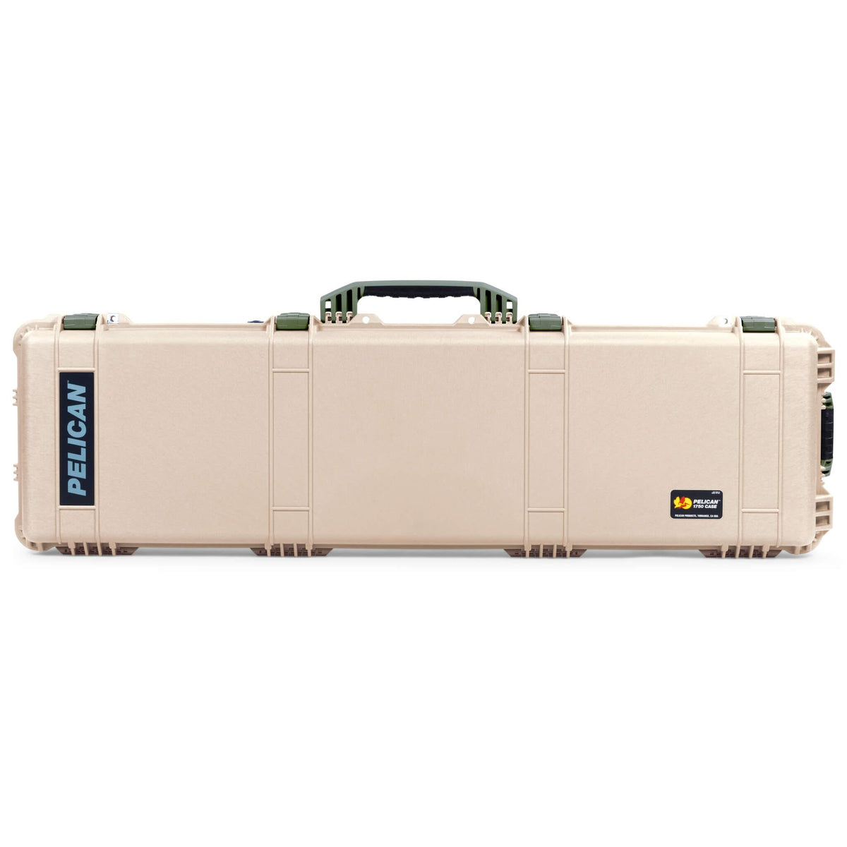Pelican 1750 Protector Long Case, Desert Tan with OD Green Handles &amp; Latches (Gen2) ColorCase 