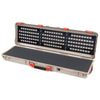 Pelican 1750 Protector Long Case, Desert Tan with Orange Handles & Latches (Gen2) Solid Foam with EZ-Click™ MOLLE Panels ColorCase 017500-0402-310-150