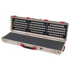 Pelican 1750 Protector Long Case, Desert Tan with Red Handles & Latches (Gen2) Solid Foam with EZ-Click™ MOLLE Panels ColorCase 017500-0402-310-320