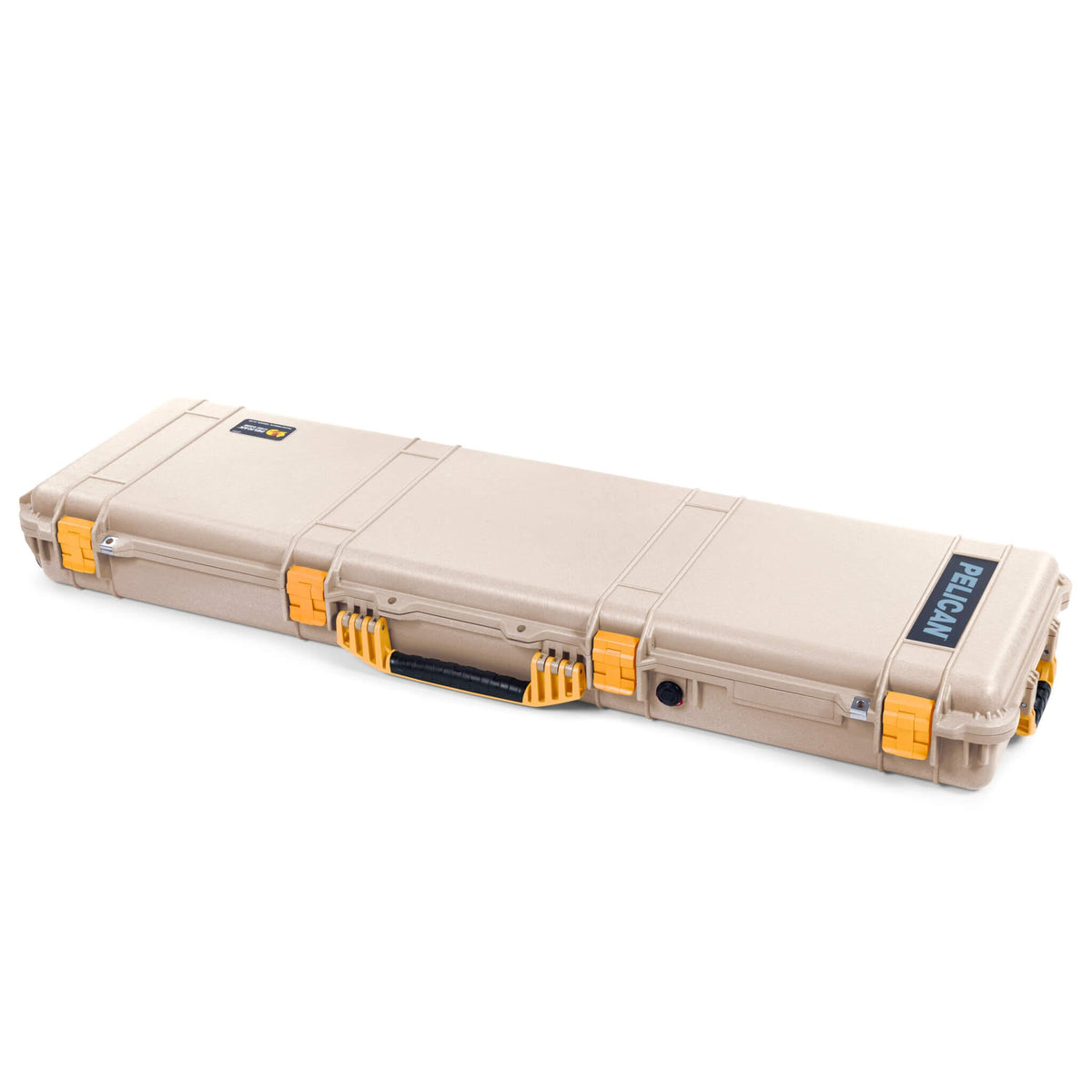 Pelican 1750 Protector Long Case, Desert Tan with Yellow Handles &amp; Latches (Gen2) ColorCase 