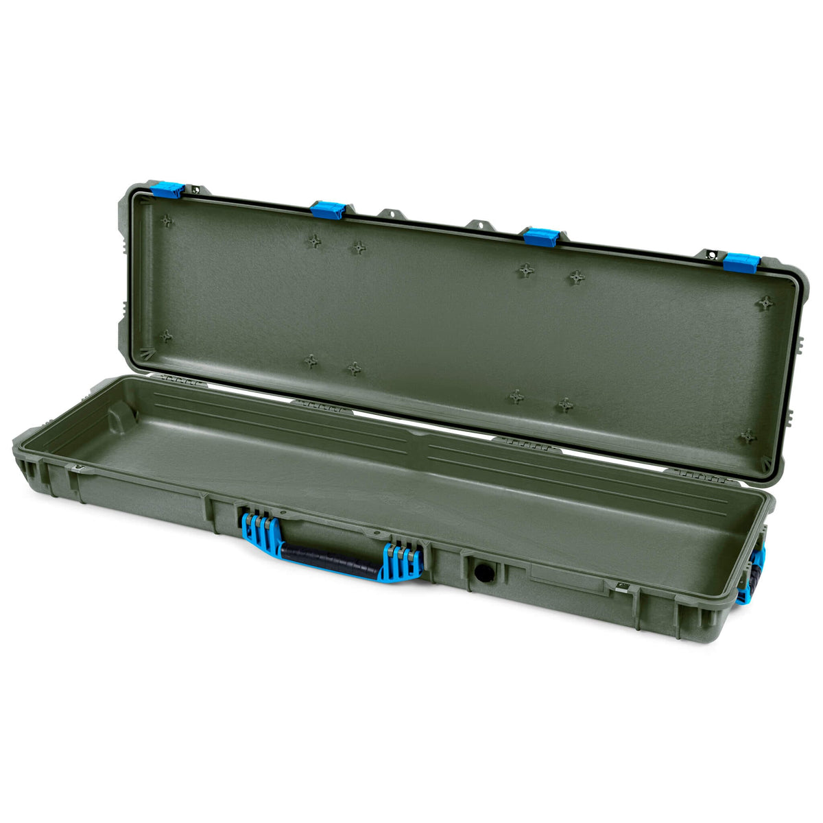 Pelican 1750 Protector Long Case, OD Green with Blue Handles &amp; Latches (Gen2) None (Case Only) ColorCase 017500-0000-130-120