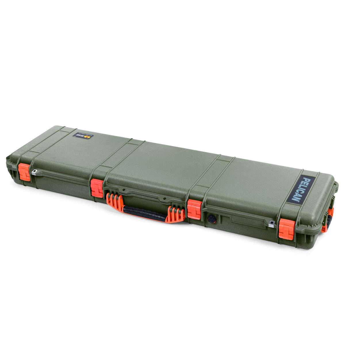 Pelican 1750 Protector Long Case, OD Green with Orange Handles &amp; Latches (Gen2) ColorCase 
