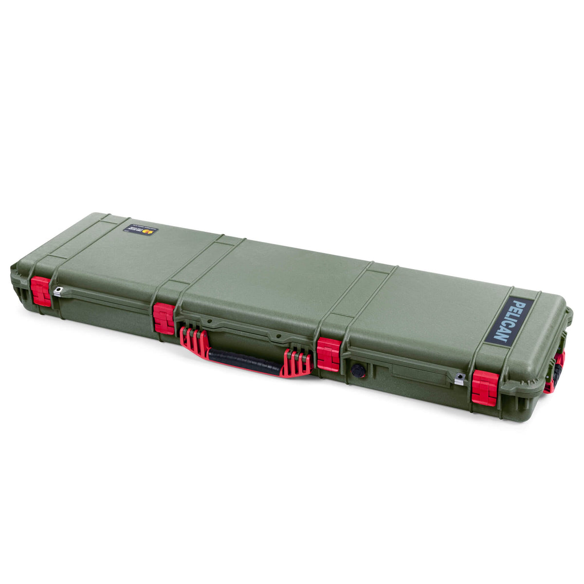 Pelican 1750 Protector Long Case, OD Green with Red Handles &amp; Latches (Gen2) ColorCase 