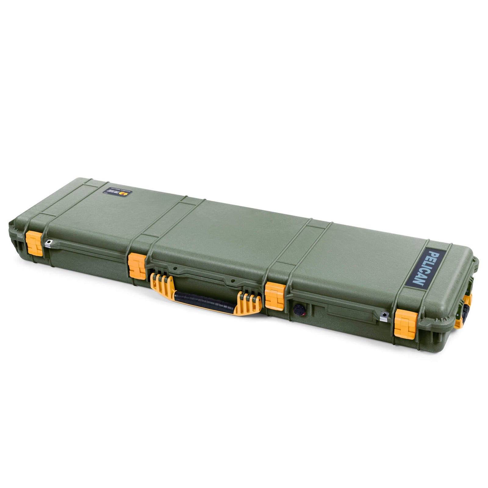 Pelican 1750 Protector Long Case, OD Green with Yellow Handles & Latches (Gen2) ColorCase 