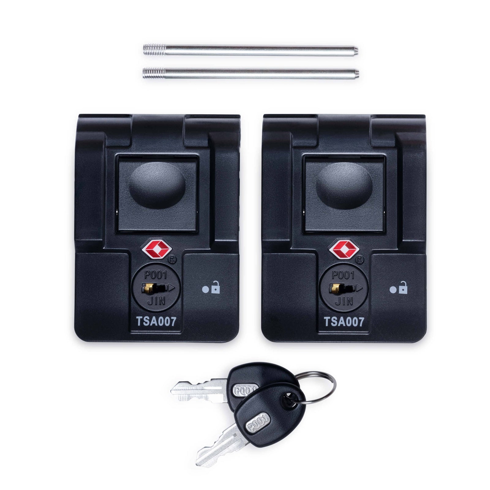 Pelican 1745 & 1755 Air TSA Locking Latches, Large, Black, Push-Button (Set of 2 with Keys) ColorCase 