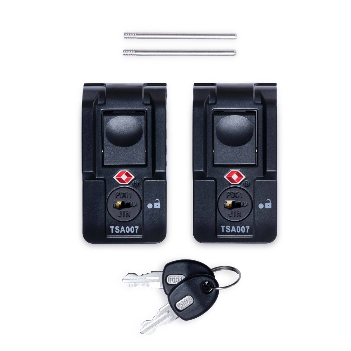 Pelican Air TSA Locking Latches, Black, Push-Button (Set of 2 with Keys) ColorCase 