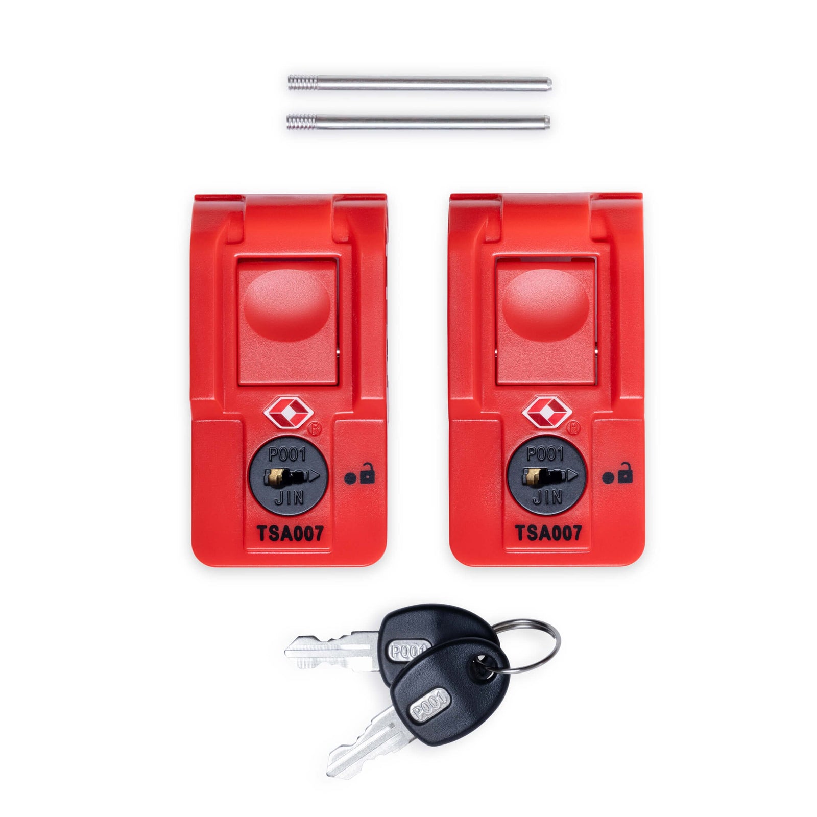 Pelican Air TSA Locking Latches, Red, Push-Button (Set of 2 with Keys) ColorCase 