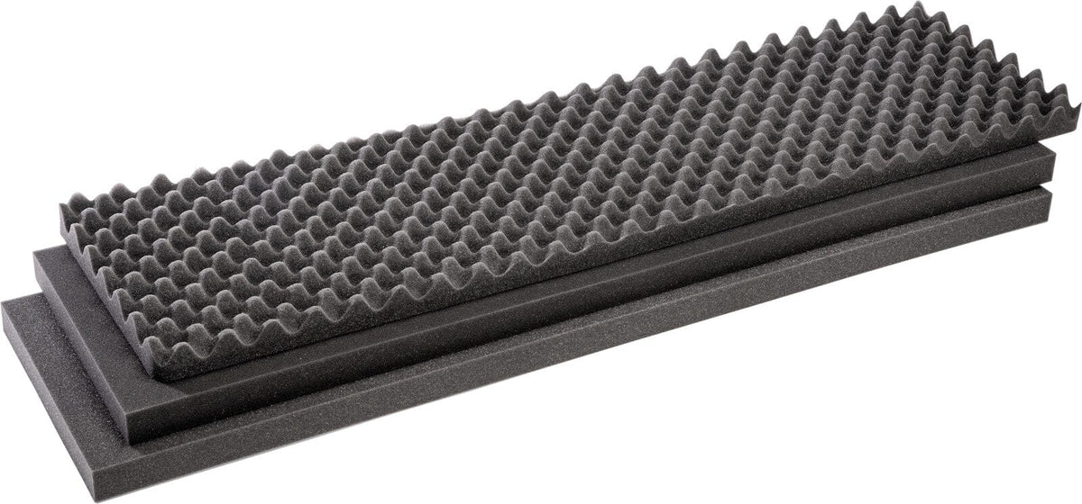 Pelican 1750 foam set - 3 Piece replacement foam set. 2 solid &amp; 1 convoluted lid foam. ColorCase 