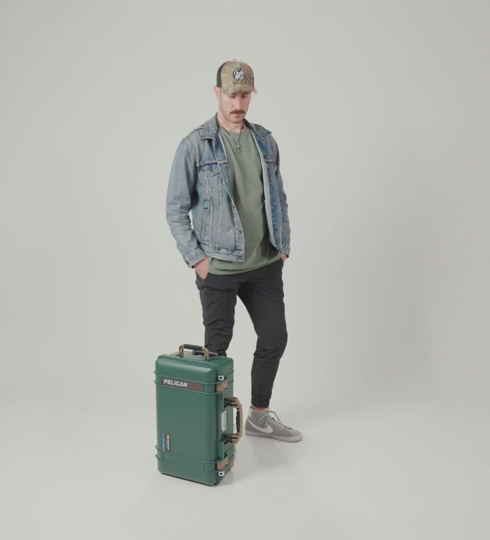 Pelican 1535 Air Case, Trekking Green with Black Handles & Latches