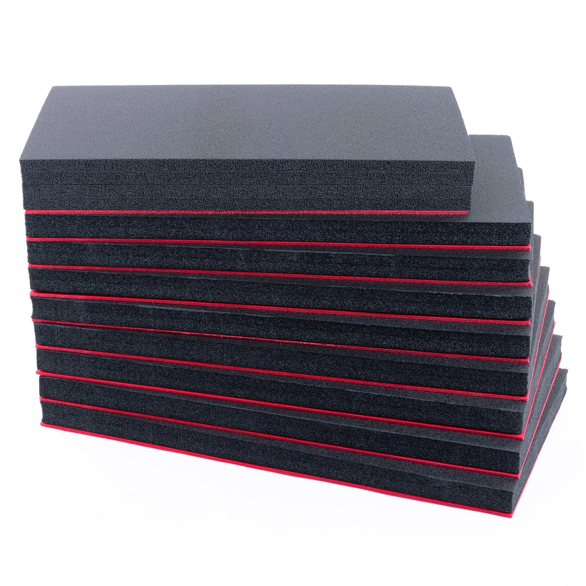Pelican 0450 Gen1 Tool Foam Kit, 10 Black Foam Pieces, 9 Red Bottom Foam Pieces ColorCase 