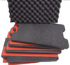 Pelican 1510 Tool Foam Kit, 4 Black Foam Pieces, 3 Red ABS Hard Plastic Pieces, One Red Bottom Foam ColorCase