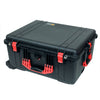 Pelican 1610 Case, Black with Red Handles and Latches ColorCase