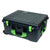 Pelican 1610 Case, Black with Lime Green Handles and Latches ColorCase 