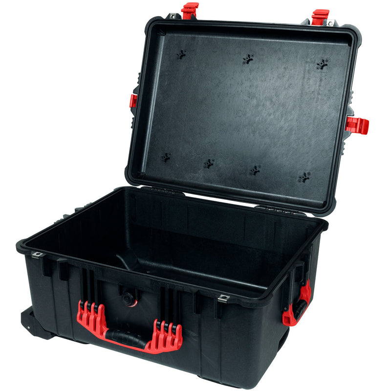 Pelican 1610 Case, Black with Red Handles and Latches ColorCase 