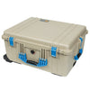 Pelican 1610 Case, Desert Tan with Blue Handles and Latches ColorCase