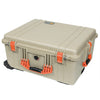 Pelican 1610 Case, Desert Tan with Orange Handles and Latches ColorCase