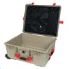 Pelican 1610 Case, Desert Tan with Red Handles and Latches Mesh Lid Organizer Only ColorCase 016100-0100-310-320