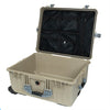 Pelican 1610 Case, Desert Tan with Silver Handles and Latches Mesh Lid Organizer Only ColorCase 016100-0100-310-180