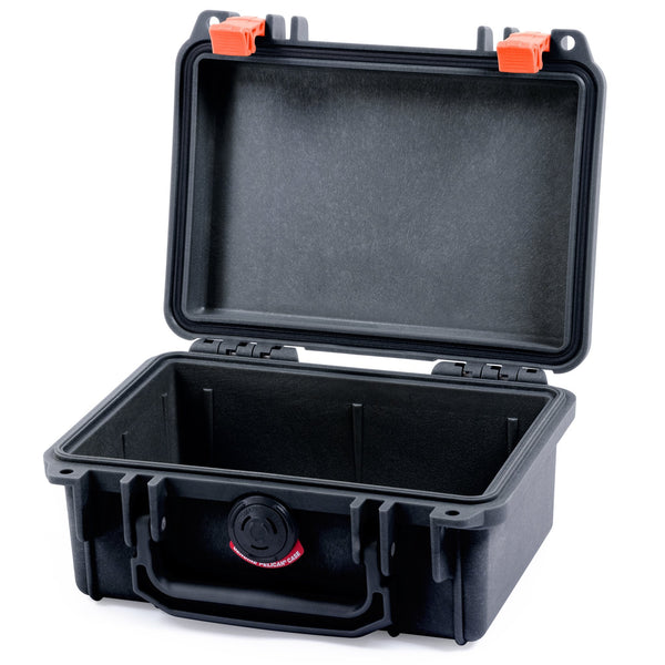 Pelican 1120 Hard Case, Black with Orange Latches