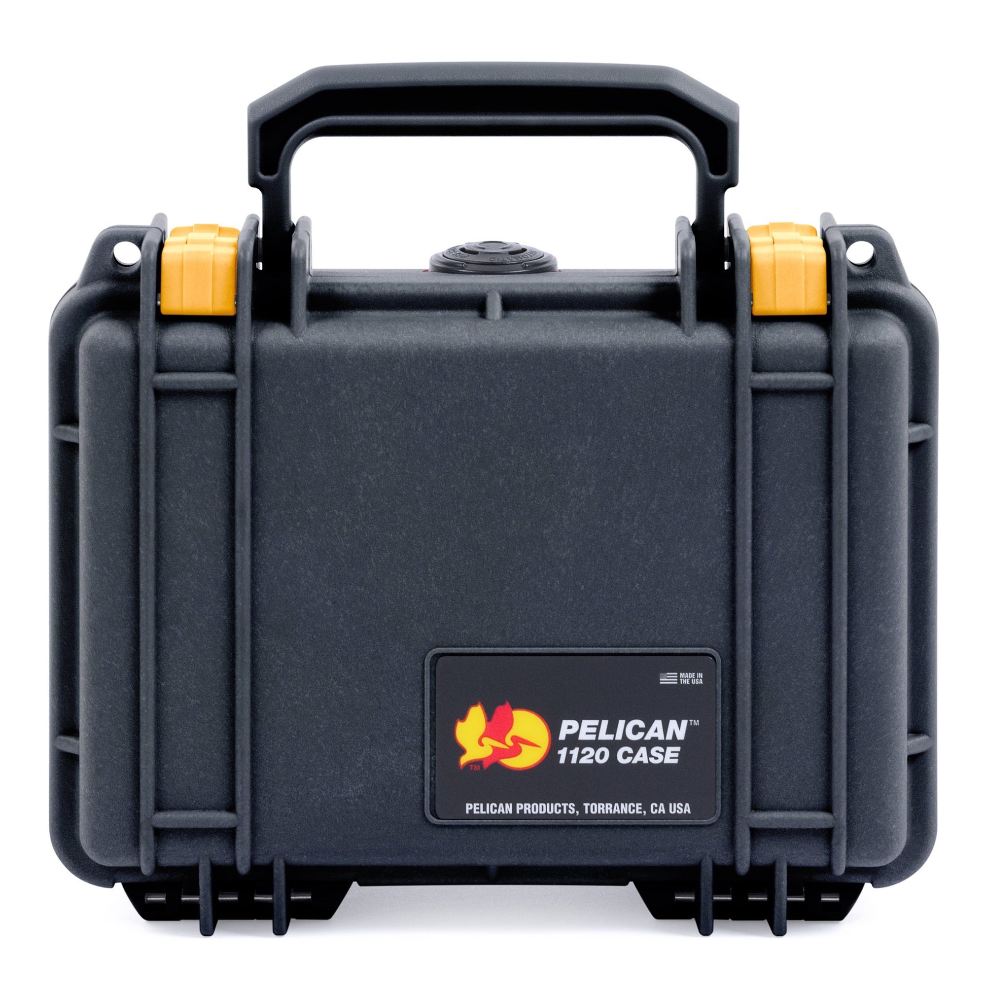 Pelican 1120 Case, Black with Yellow Latches ColorCase 