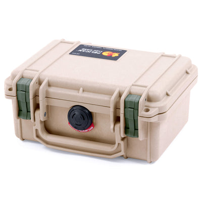 Pelican 1120 Case, Desert Tan with OD Green Latches ColorCase