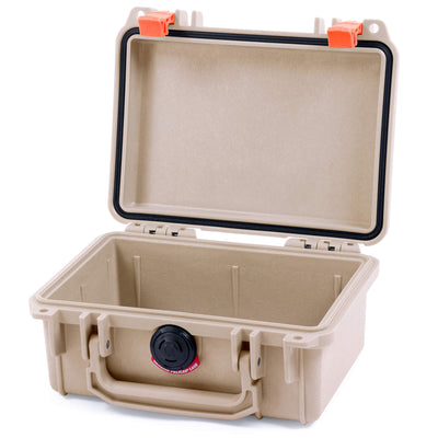Pelican 1120 Case, Desert Tan with Orange Latches None (Case Only) ColorCase 011200-0000-310-150