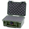 Pelican 1120 Case, OD Green with Black Latches Pick & Pluck Foam with Convolute Lid Foam ColorCase 011200-0001-130-110