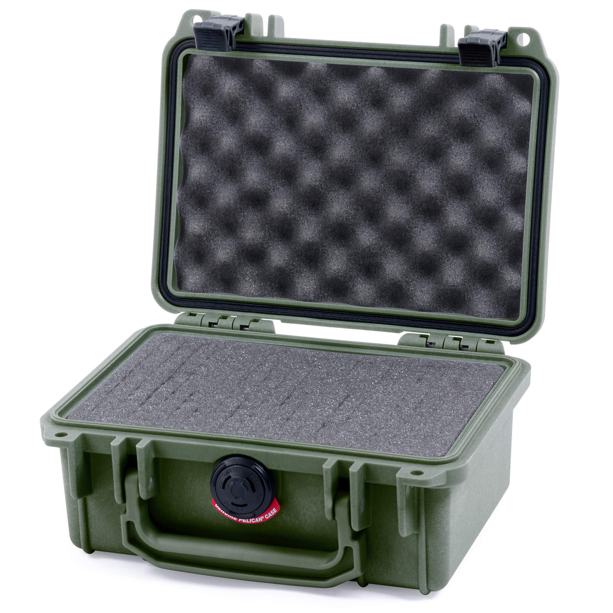 Pelican 1120 Case, OD Green with Black Latches Pick &amp; Pluck Foam with Convolute Lid Foam ColorCase 011200-0001-130-110