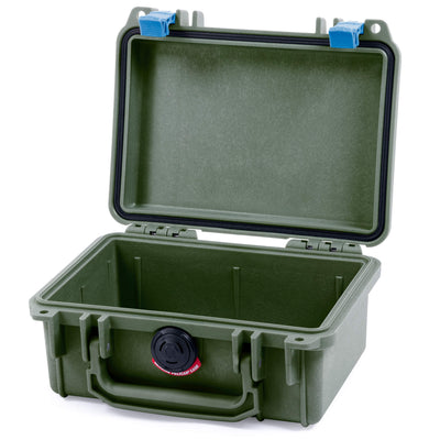 Pelican 1120 Case, OD Green with Blue Latches None (Case Only) ColorCase 011200-0000-130-120