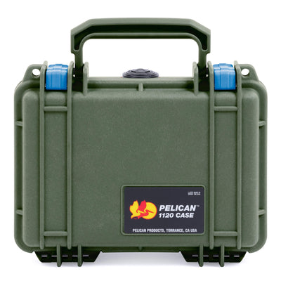 Pelican 1120 Case, OD Green with Blue Latches ColorCase