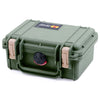 Pelican 1120 Case, OD Green with Desert Tan Latches ColorCase