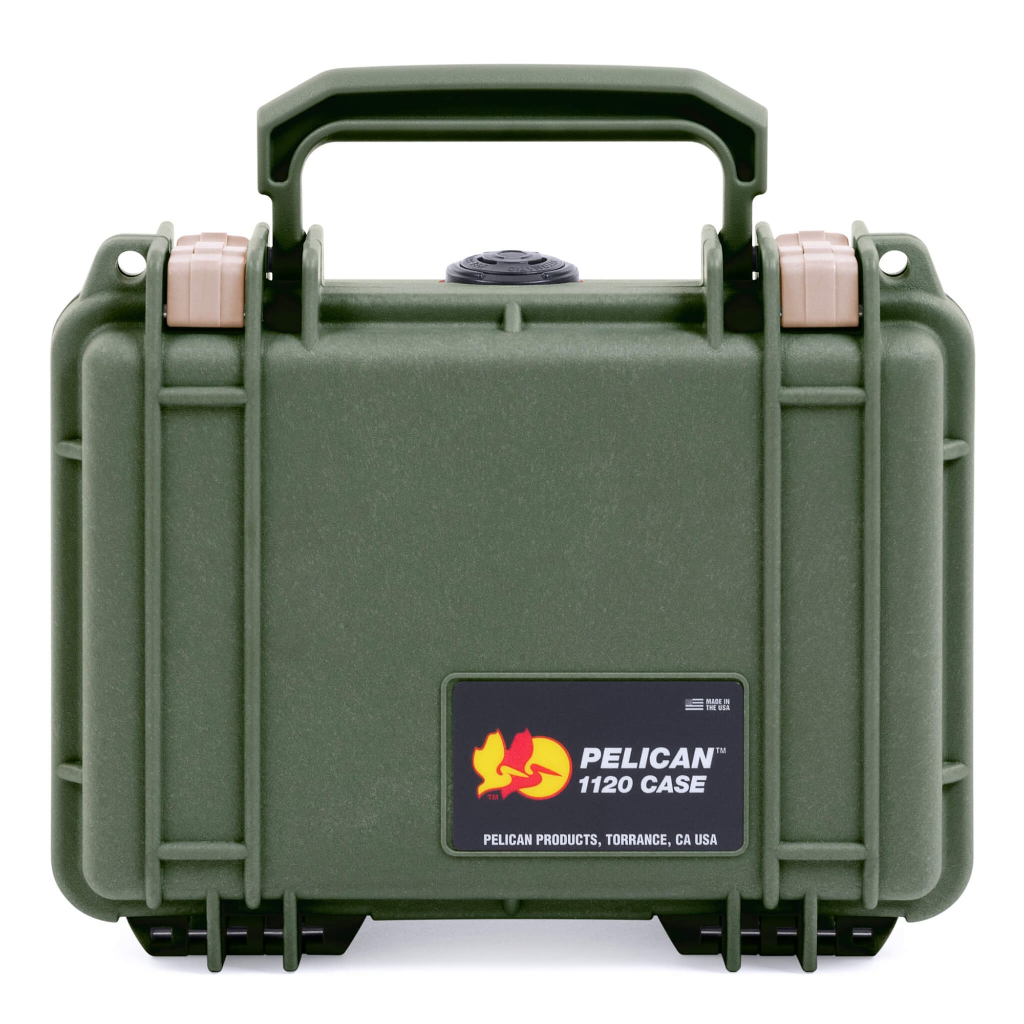 Pelican 1120 Case, OD Green with Desert Tan Latches ColorCase 