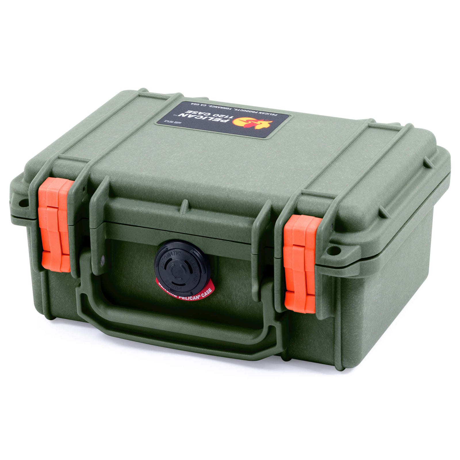 Pelican 1120 Case, OD Green with Orange Latches ColorCase 