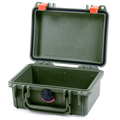 Pelican 1120 Case, OD Green with Orange Latches None (Case Only) ColorCase 011200-0000-130-150