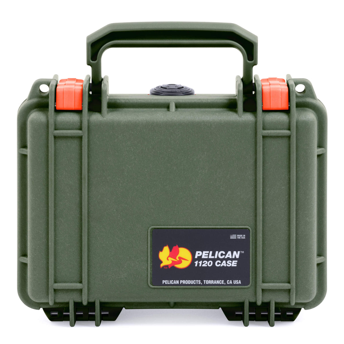 Pelican 1120 Case, OD Green with Orange Latches ColorCase 