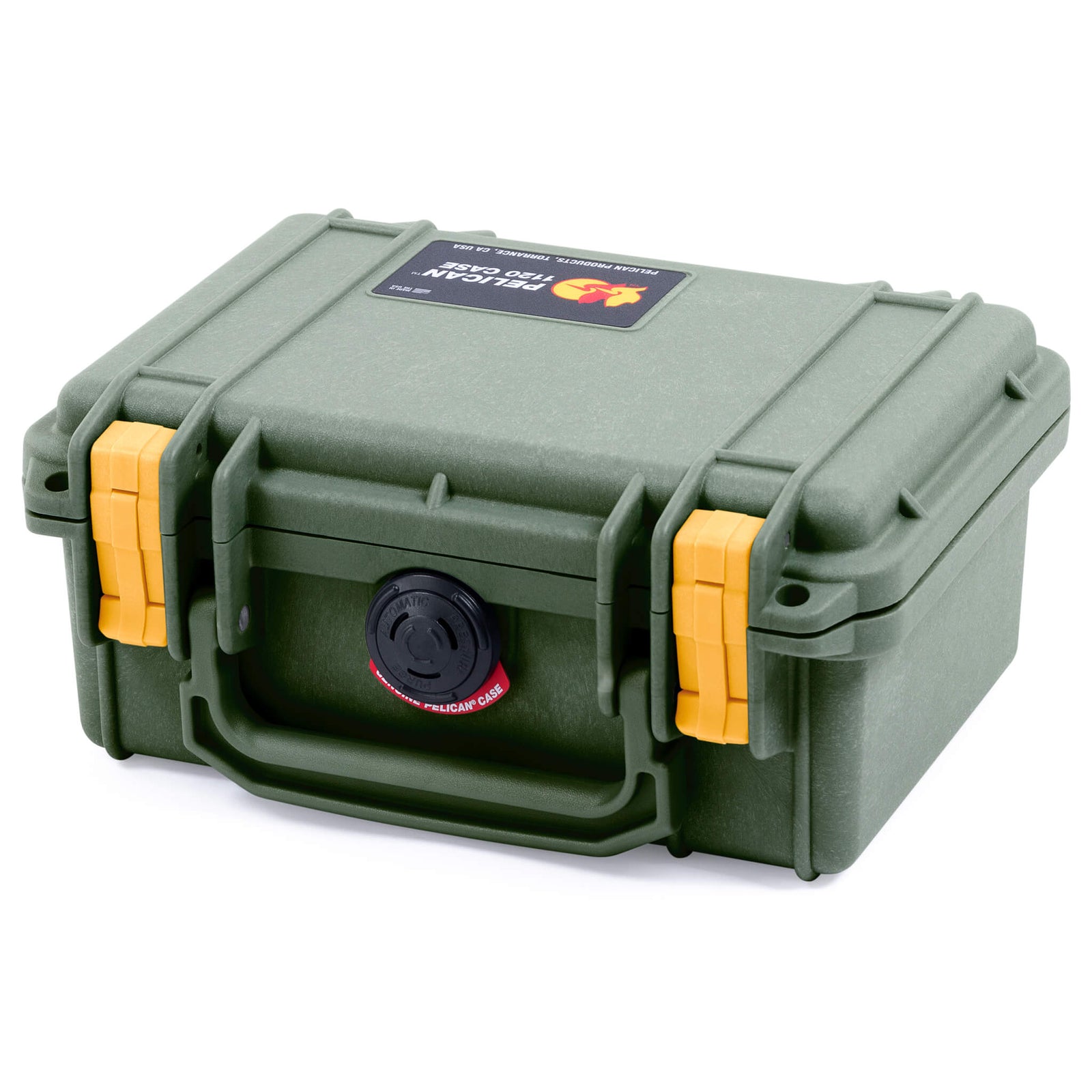 Pelican 1120 Case, OD Green with Yellow Latches ColorCase 