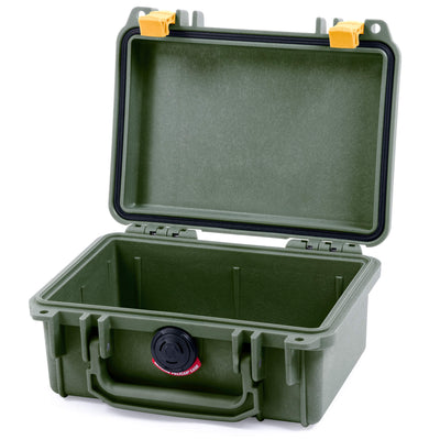 Pelican 1120 Case, OD Green with Yellow Latches None (Case Only) ColorCase 011200-0000-130-240