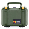 Pelican 1120 Case, OD Green with Yellow Latches ColorCase