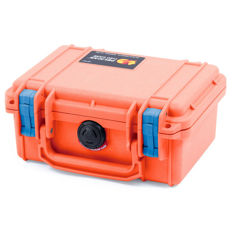 Pelican 1120 Case, Orange with Blue Latches ColorCase 