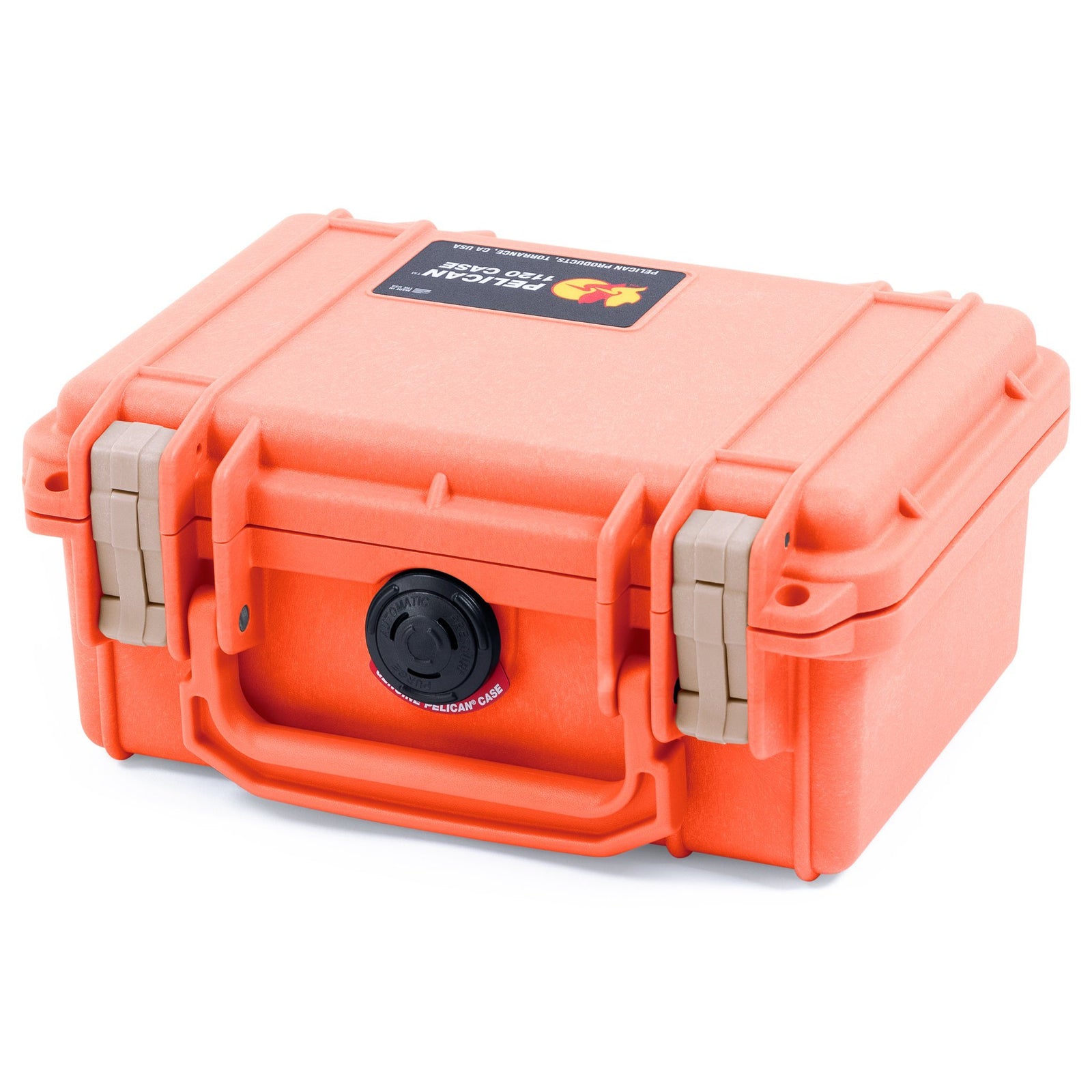 Pelican 1120 Case, Orange with Desert Tan Latches ColorCase 