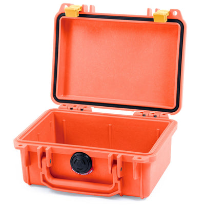 Pelican 1120 Case, Orange with Yellow Latches None (Case Only) ColorCase 011200-0000-150-240