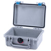Pelican 1120 Case, Silver with Blue Latches None (Case Only) ColorCase 011200-0000-180-120