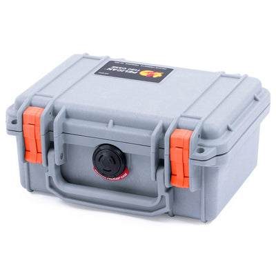 Pelican 1120 Case, Silver with Orange Latches ColorCase