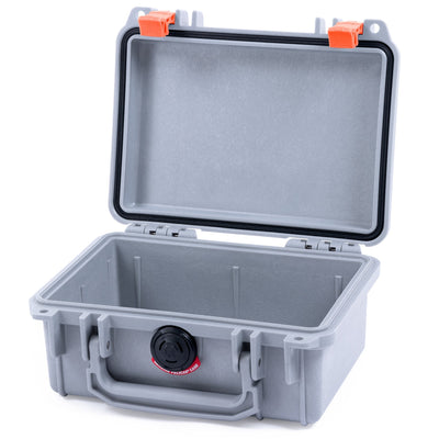 Pelican 1120 Case, Silver with Orange Latches None (Case Only) ColorCase