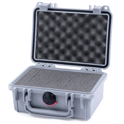 Pelican 1120 Case, Silver Pick & Pluck Foam with Convolute Lid Foam ColorCase 011200-0001-180-180