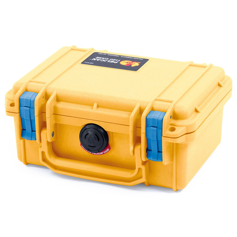 Pelican 1120 Case, Yellow with Blue Latches ColorCase 