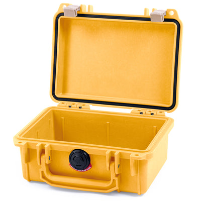 Pelican 1120 Case, Yellow with Desert Tan Latches None (Case Only) ColorCase