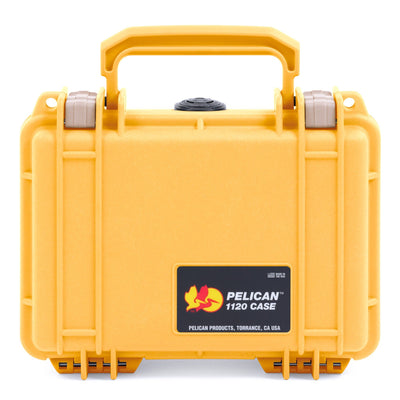 Pelican 1120 Case, Yellow with Desert Tan Latches ColorCase